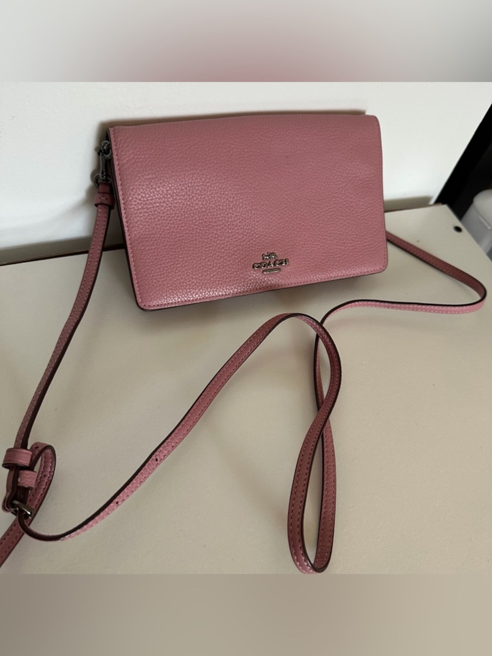 Coach Hayden Foldover Crossbody Clutch - Baby Pink/Rose
